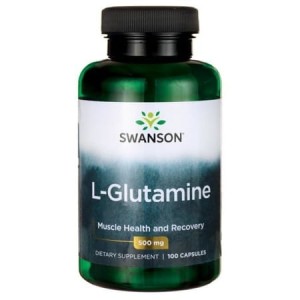 Swanson L-glutamina 500mg 100 kaps - suplement diety