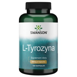 Swanson L-Tyrozyna 500mg 100 kaps - suplement diety