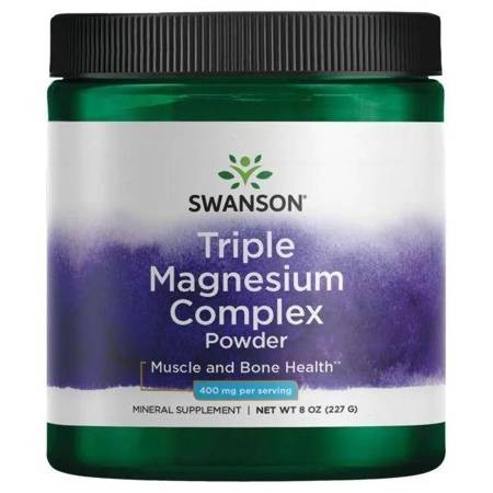 Swanson Triple Magnesium Complex proszek 227g - suplement diety