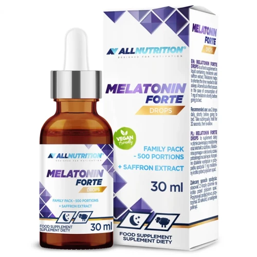 -70% ALLNUTRITION MELATONIN FORTE DROPS Melatonina Kroplach sen - wyprzedaż ważność 30.09.2026