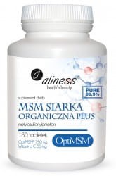 ALINESS MSM 180 tabletek - Siarka Organiczna PLUS 